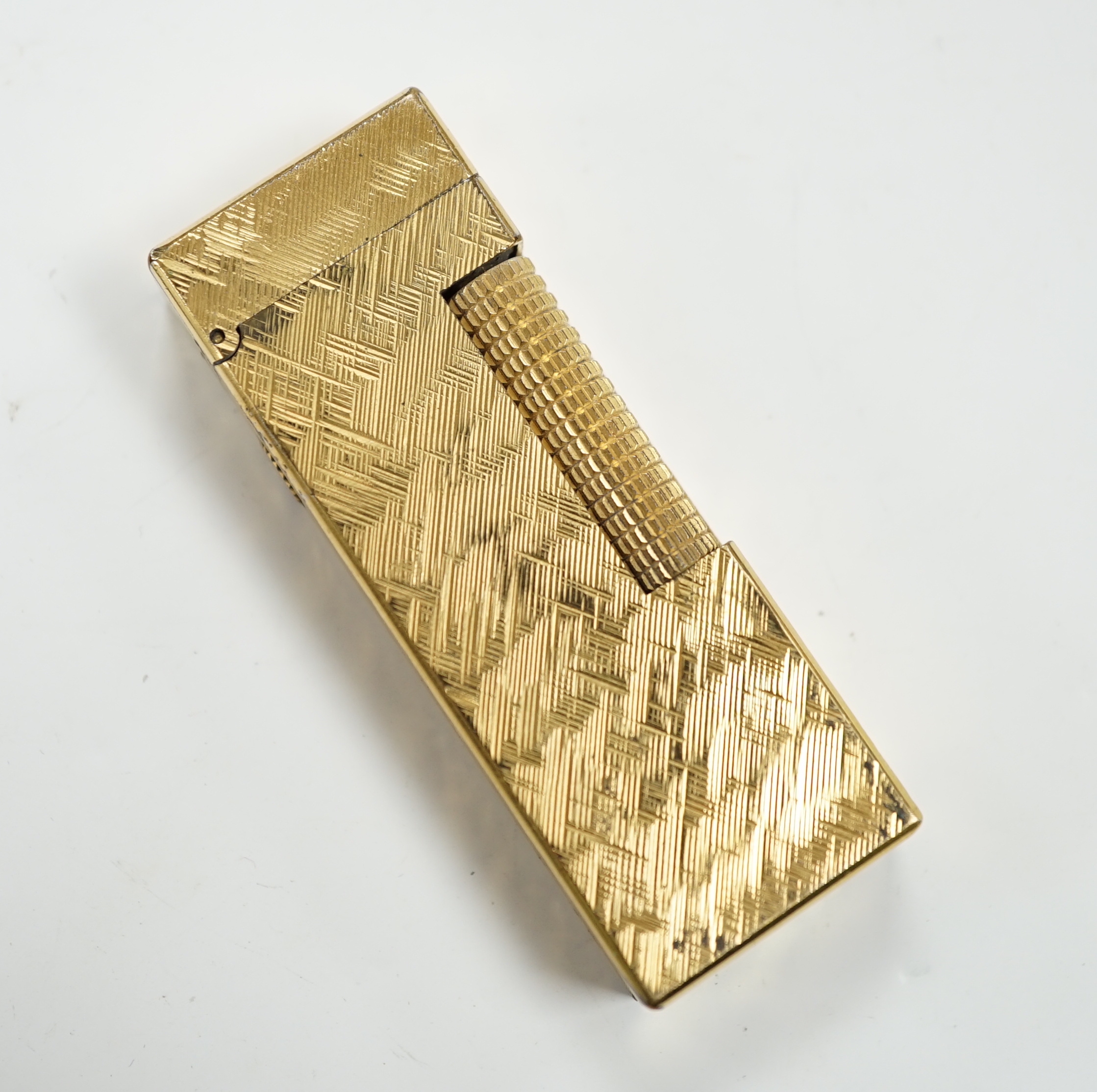 A cased gilt Dunhill lighter